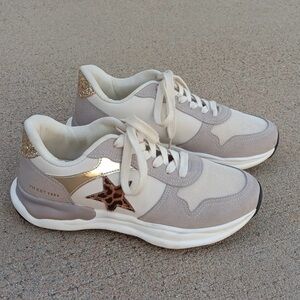 Vintage Havana -Run Women’s Nude Glitter Star Sneakers Size 8.5